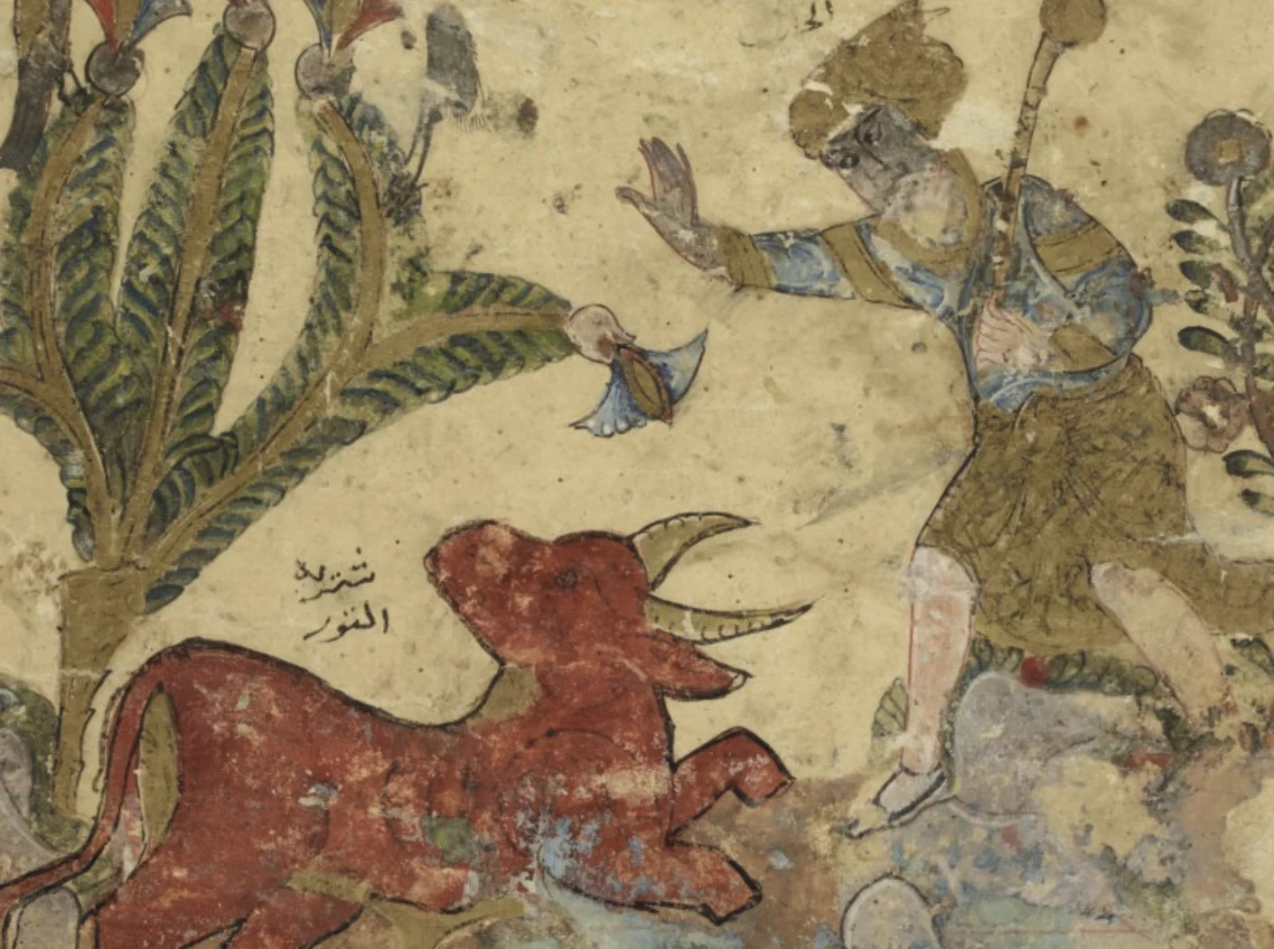 Peinture (détail) des Kalila wa Dimna, Ibn al-Muqaffa’. Paris, BnF, Arabe 3465 (f. 45v)